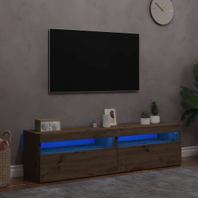 TV Cabinet Set of 2 Artisan oak Engineered wood Medium