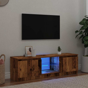 TV Cabinet Artisanal oak Engineered wood Large TV Cabin...