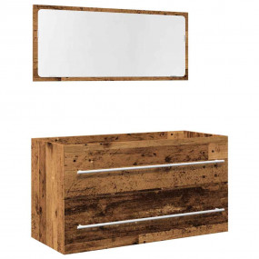 Bathroom Furniture Set Old wood Engineered wood, glass