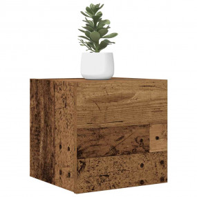 Wall Mounted TV Cabinet Old wood Engineered wood Compac...