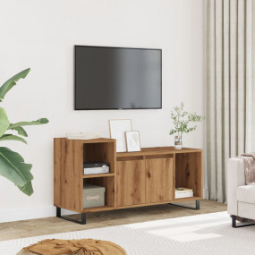 TV Cabinet Artisan Oak Engineered Wood, Metal Medium TV...