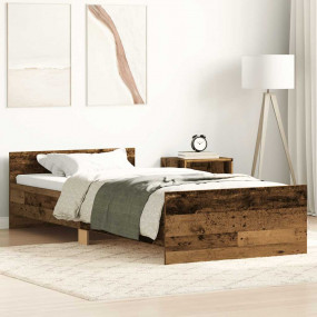 Bed Frame Old wood Engineered wood Twin Durable Bed Fra...