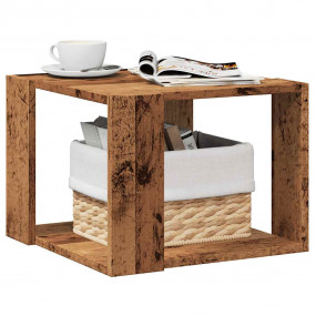Coffee Table Old Wood Engineered Wood 15.7 x 15.7 x 11....