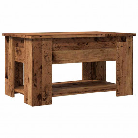 Coffee Table Old Wood Engineered Wood Adjustable Armres...