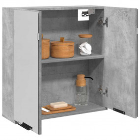 Mirror Cabinet Concrete Grey Engineered Wood and Glass ...