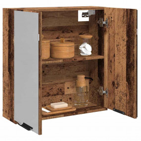 Mirror Cabinet Old Wood Engineered Wood, Glass Medium M...