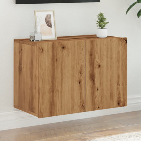TV Cabinet Artisan Oak Engineered Wood Compact TV Cabin...