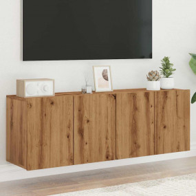 TV Cabinet Set of 2 Artisan Oak Engineered wood Medium