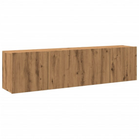 TV Cabinet Set of 2 Artisan Oak Engineered Wood Medium