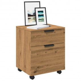 File Cabinet Artisan Oak Engineered wood Medium Wheels/...