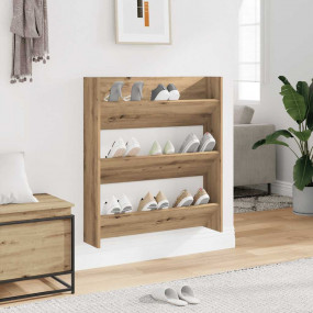 Wall Shoe Cabinet Artisan oak Engineered wood