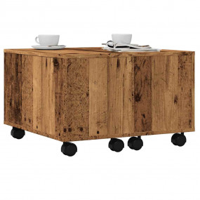 Coffee Table Old Wood Engineered Wood 23.6 x 23.6 in Co...