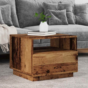 Coffee Table Old Wood Engineered Wood Small Rectangular...