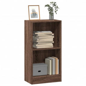 Bookcase Brown Oak Engineered Wood Compact Bookcase Rec...
