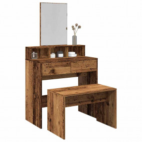 Dressing Stool Old Wood Engineered Wood 27.6 x 13.8 x 1...