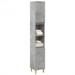 Bathroom Cabinet Concrete Grey Engineered wood, solid e...