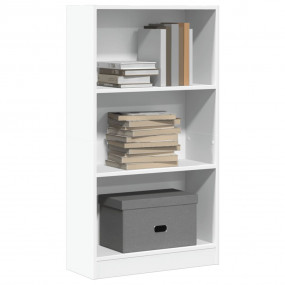 Bookcase White Engineered Wood 23.6x9.4x42.9 in Bookcas...