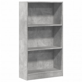 Bookcase Concrete grey Engineered wood 23.6x9.4x42.9 in...