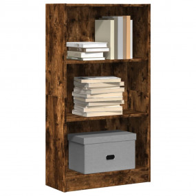 Bookcase Smoked Oak Engineered Wood 23.6x9.4x42.9 in Bo...
