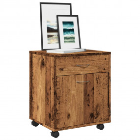 Rolling Cabinet Old wood Engineered wood Compact