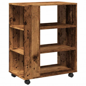 Rolling Cabinet Old Wood Engineered Wood Medium Rollabl...