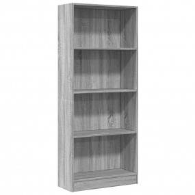 Bookcase Gray sonoma Engineered wood Tall Bookcase Rect...