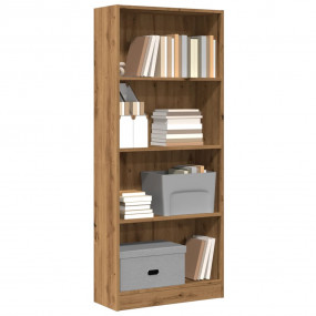 Bookcase Artisan oak Engineered wood 23.6x9.4x56.3 in B...