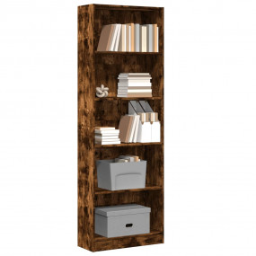Bookcase Smoked Oak Engineered Wood Tall Bookcase Recta...
