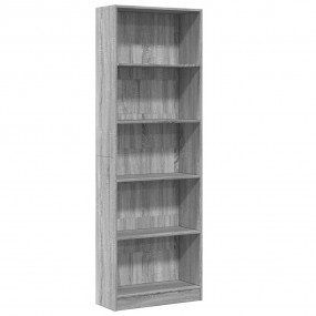 Bookcase Gray Sonoma Engineered wood Tall Modern Displa...