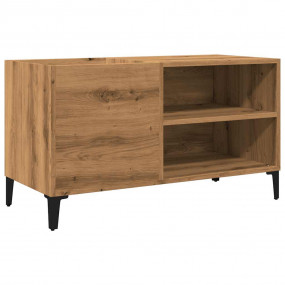 Record Cabinet Artisan Oak Engineered Wood, Metal Mediu...