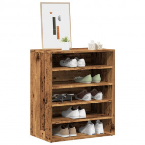 Shoe Cabinet Old Wood Engineered Wood Medium Shoe Cabin...