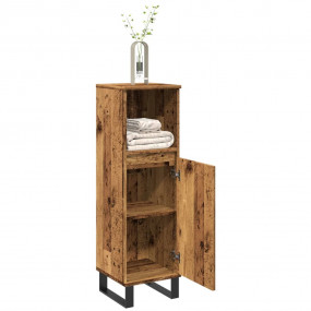 Bathroom Cabinet Old wood Engineered wood, iron Tall