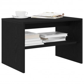 TV Cabinet Black Oak Engineered Wood Compact TV Cabinet