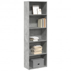 Bookcase Concrete grey Engineered wood 74.4 in tall Boo...