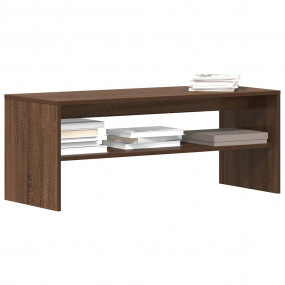 TV Cabinet Brown Oak Engineered Wood 39.4x15.7x15.7 in ...