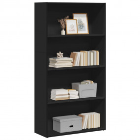Bookcase Black Engineered wood Large Bookcase Rectangul...
