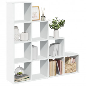 Room Divider Bookcase White Engineered wood Medium