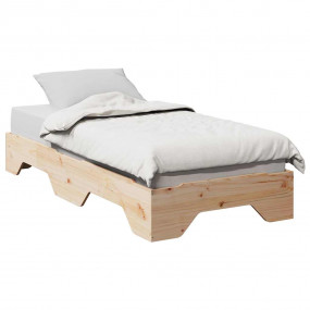 Bed Frame Natural wood Solid pine wood Small Single Sta...