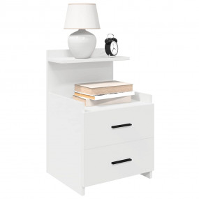 Bedside Cabinet White Engineered wood Medium Bedside Ca...