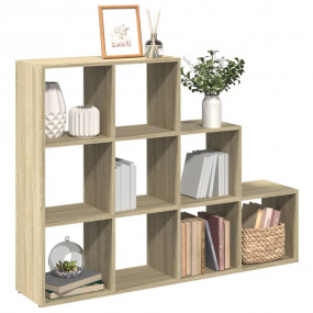 Room Divider Bookcase Sonoma oak Engineered wood 3-Tier