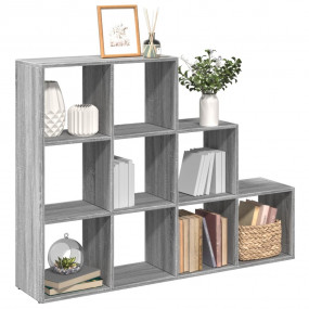 Room Divider Bookcase Grey Sonoma Engineered wood 3-Tie...