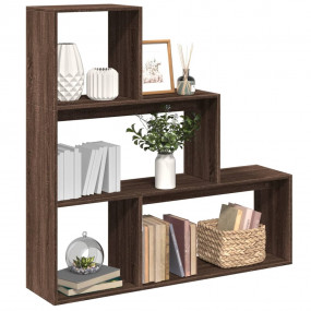 Room Divider Bookcase Brown Oak Engineered Wood Medium