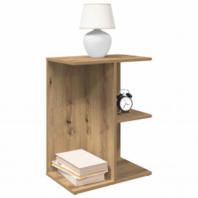 Bedside Table Artisan Oak Engineered Wood Compact Bedsi...
