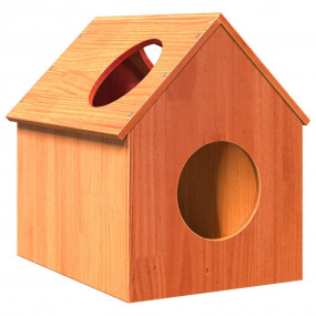 Cat House Wax brown Solid pine wood 16.1x19.7x19.7 in D...