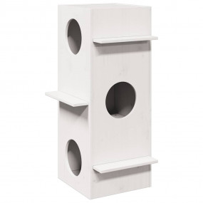 Cat House White Solid pine wood Medium Durable Cat Hous...
