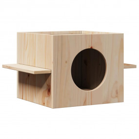 Cat House Pine Solid pine wood Sturdy Cat House Rectang...