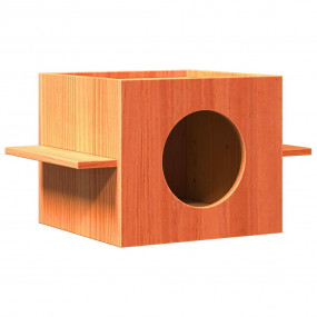 Cat House Wax Brown Solid Pine Wood Medium Durable Cat ...