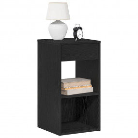 Bedside Cabinet Black Oak Engineered wood Standard