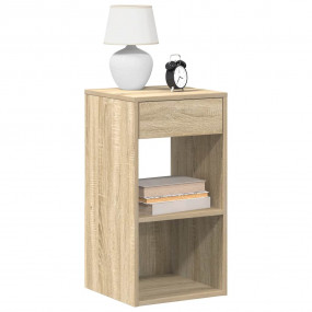 Bedside Cabinet Set of 2 Sonoma Oak Engineered Wood Med...