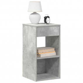 Bedside Cabinet Concrete grey Engineered wood Medium